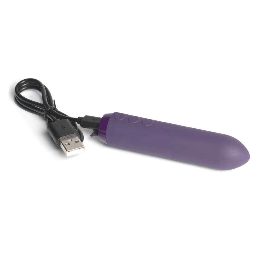 Je Joue Classic Bullet Vibrator 5.25" Purple - 5 Speeds 7 Patterns Finger Sleeve