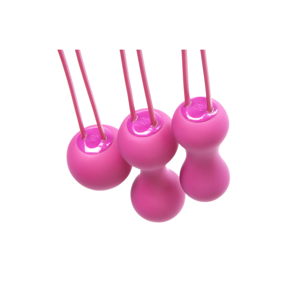 Je Joue Ami Kegel Balls 3.5" Fuchsia - 3-Step Progressive Weight System Vegan