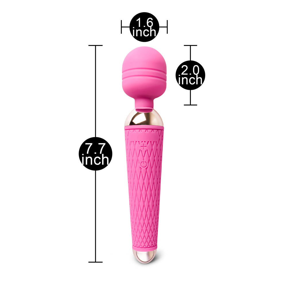 Sacred Wand of Power - 10-Speed Rechargeable Massager in Pink