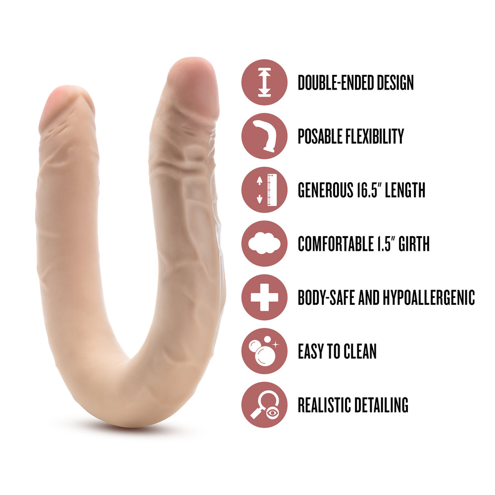 Dr Skin - 16.5 Inch Posable Double Dong for Extended Pleasure