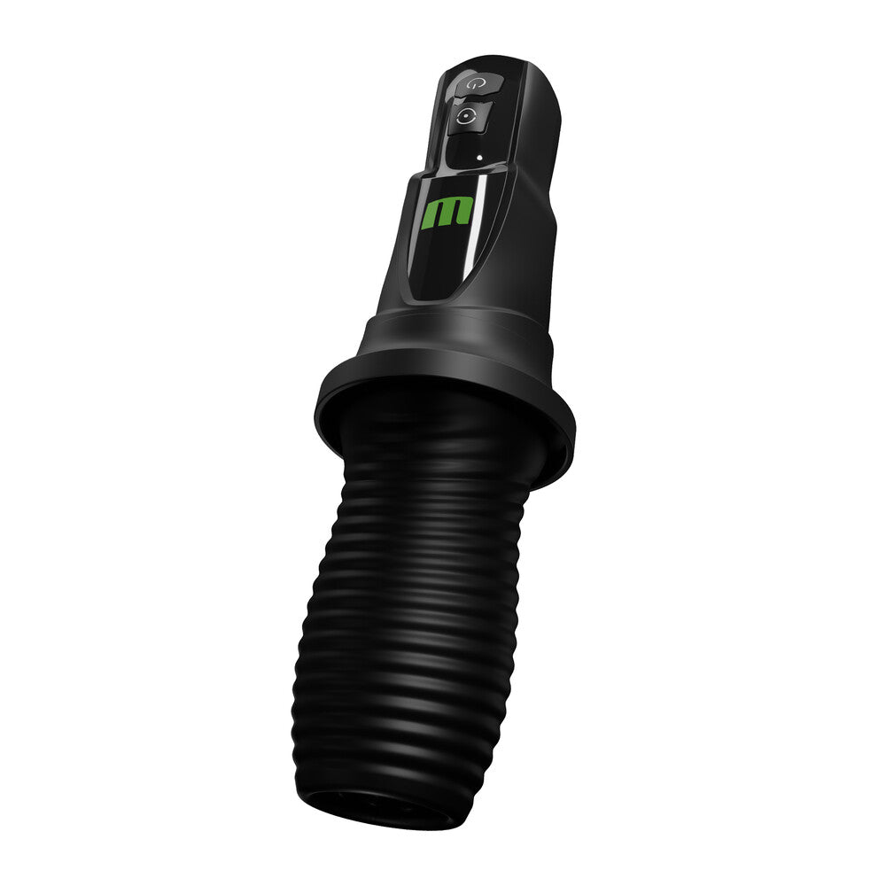 3RD Base Vibrating Rotating Masturbator 10" Black - 7 Vibration 7 Rotation 360° USB-C