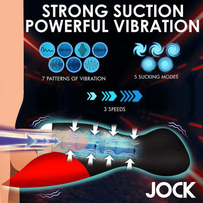 Jock Sucking And Vibrating Masturbator - Dual-Action Oral Simulation Stroker