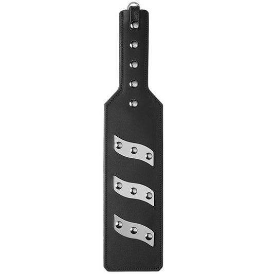 ElectraStim Electro Leather Sex Paddle 13.25" Black - Bi-Polar Electrodes Impact Play