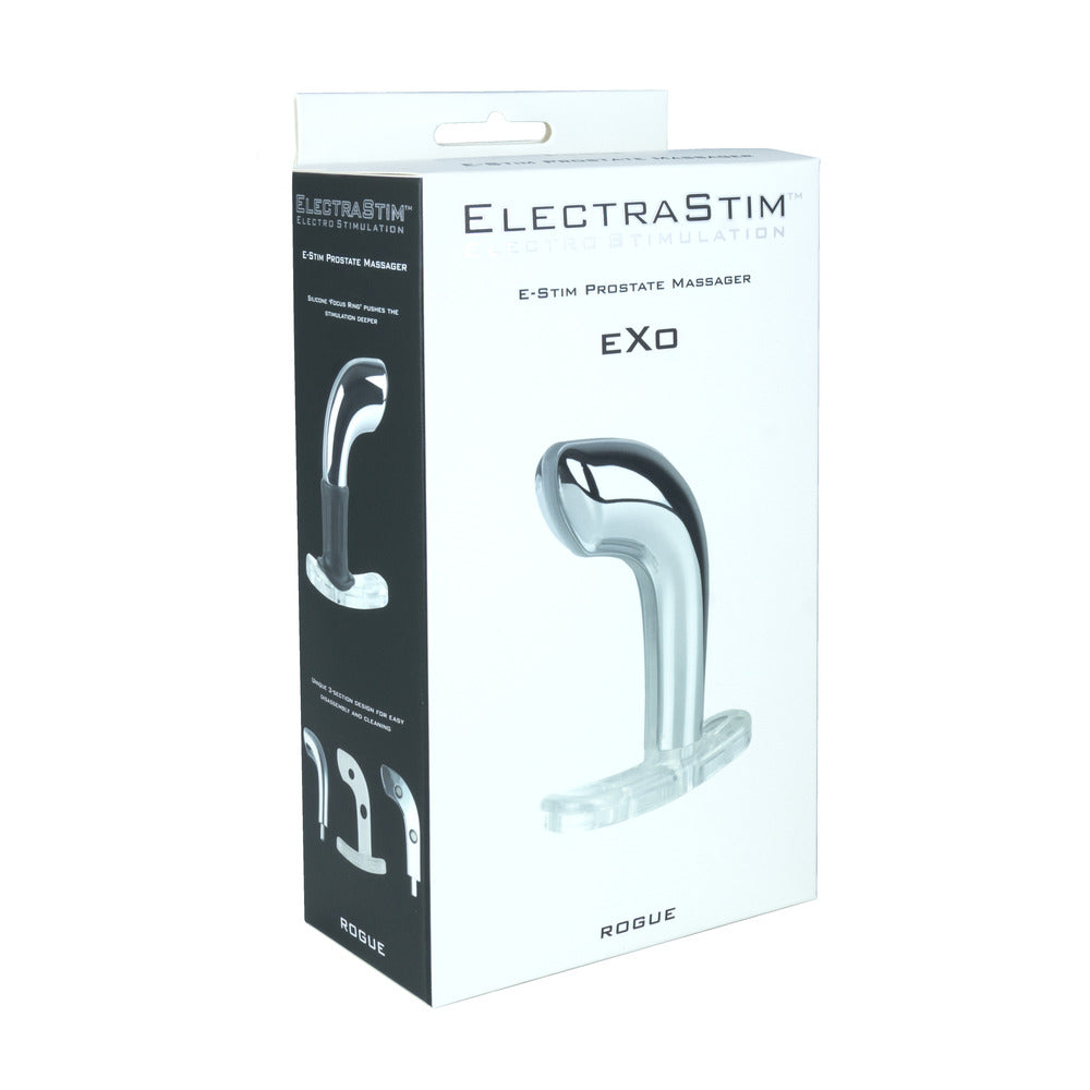 ElectraStim Exo Rogue 4" Silver - E-Stim Asymmetrical Chrome 260g Focus Sleeve 2mm