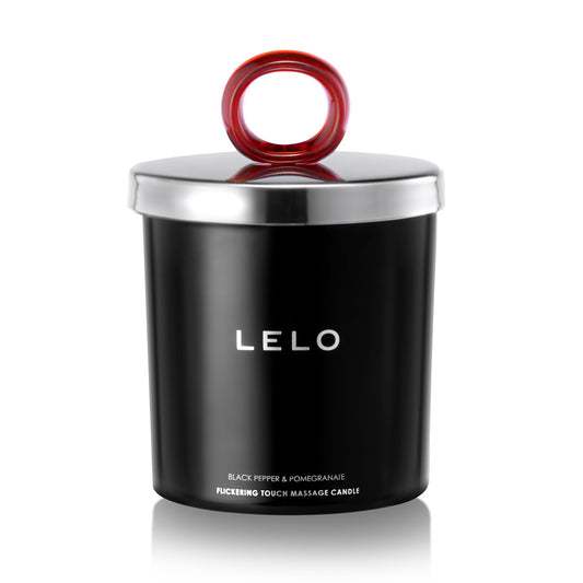 Black Pepper and Pomegranate Massage Candle - Lelo Flickering Touch Devotion