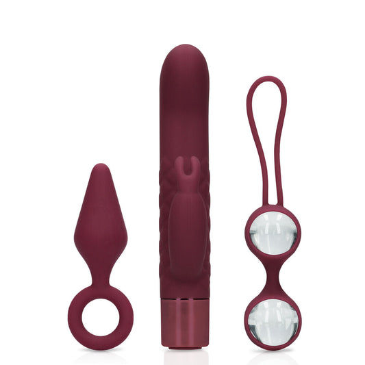 Sexplore Toy Kit for Her Red - Mini Rabbit Kegel Balls Anal Plug Devotion