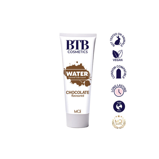 BTB Chocolate Flavoured Water Based Lubricant 100ml - Travel Friendly Vegan Alcohol-Free