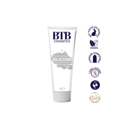 BTB Silicone Based Lubricant 100ml - Long-Lasting Waterproof Vegan Condom Compatible