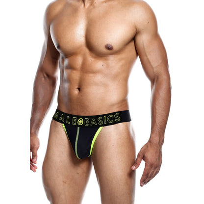Male Basics Neon Yellow Thong - Solar Plexus Minimal Men's Underwear