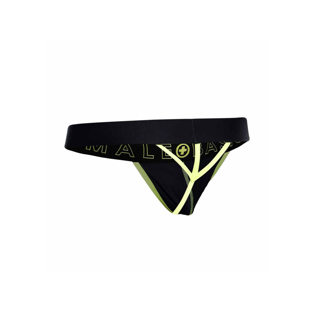 Male Basics Neon Yellow Thong - Solar Plexus Minimal Men's Underwear