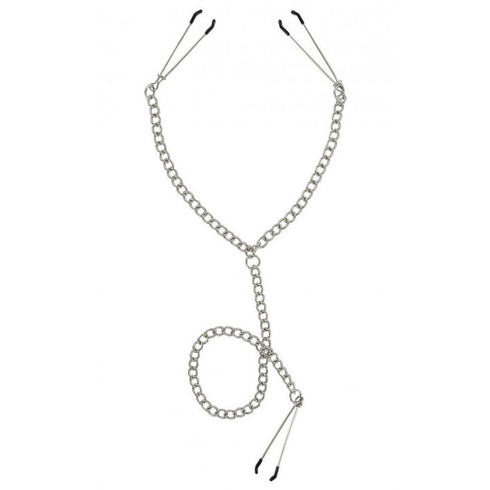 Nipple To Clit Tweezer Clamp Set 24.5" - Sacred Connection