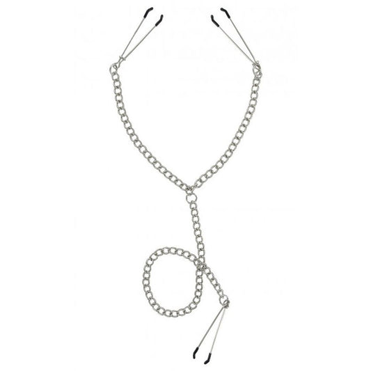 Nipple To Clit Tweezer Clamp Set 24.5" - Sacred Connection