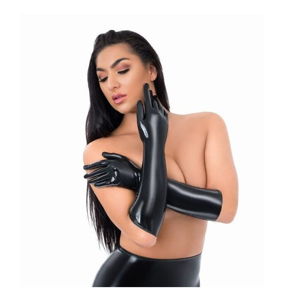 Me You Us Latex Full Length Gloves Black - High-Quality Fetish Gloves