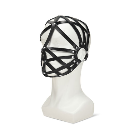 Me You Us Web Hood Mask - PU Leather Bondage Devotion