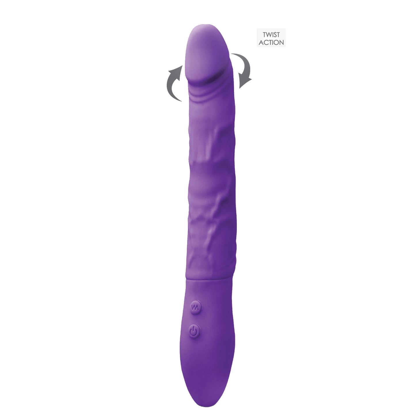 INYA Twister Petite Vibrator 9" Purple - Rotating Adjustable Shaft 7 Settings