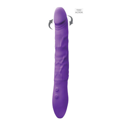 INYA Twister Petite Vibrator 9" Purple - Rotating Adjustable Shaft 7 Settings