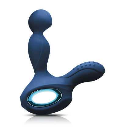 Renegade Orbit Prostate Massager 6" Blue - Rotating Heating Vibrating Remote