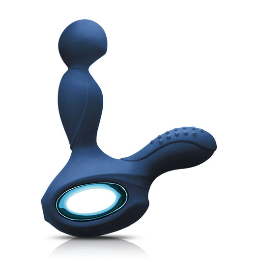 Renegade Orbit Prostate Massager 6" Blue - Rotating Heating Vibrating Remote