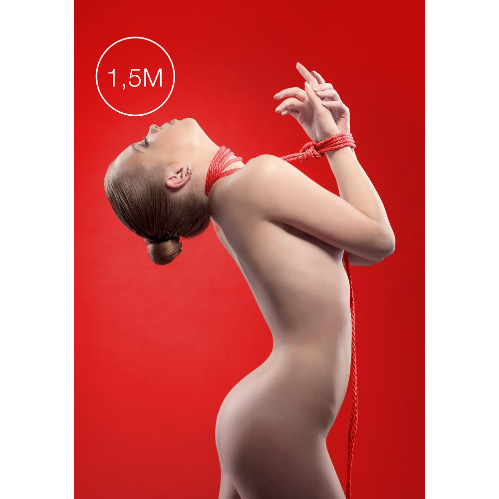 Ouch 1.5 Meters Kinbaku Mini Rope Red - Soft Nylon Bondage Devotion