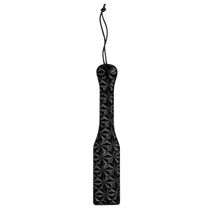 Ouch Black Luxury Paddle 12" - Diamond Pattern Devotion
