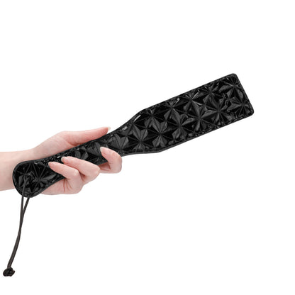 Ouch Black Luxury Paddle 12" - Diamond Pattern Devotion