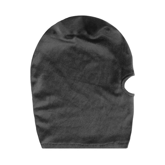 Ouch Velvet Mask With Mouth Opening Black - Stretchy Gimp Hood Devotion