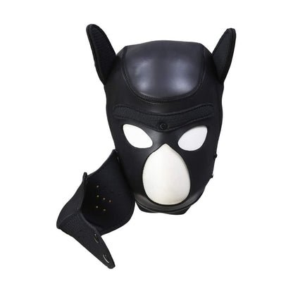 Neoprene Puppy Mask Puppy Play Black - Detachable Muzzle Obedience Devotion