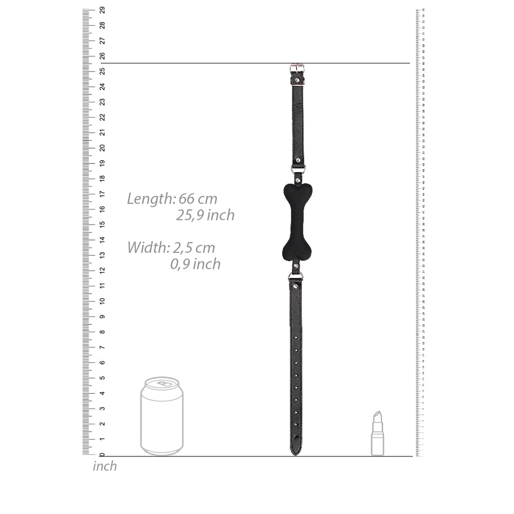 Ouch Silicone Bone Gag Puppy Play 62.5cm - Obedience Training Devotion