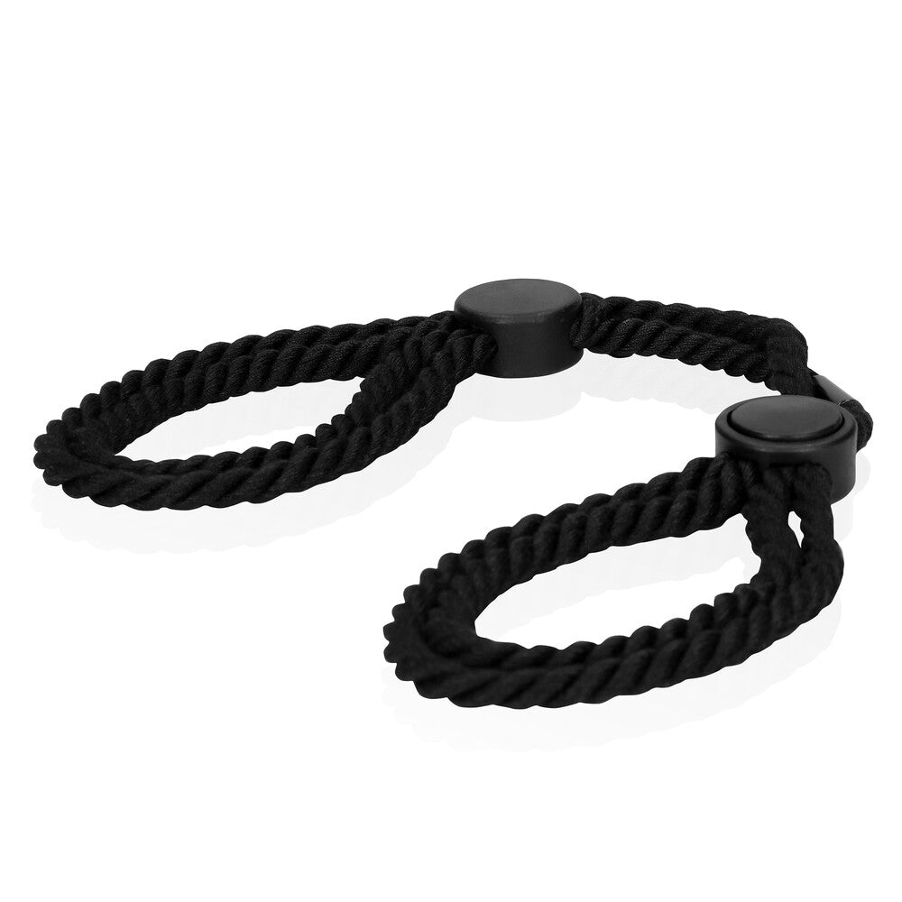 Ouch Adjustable Rope Hand Cuffs - Cotton BDSM Devotion