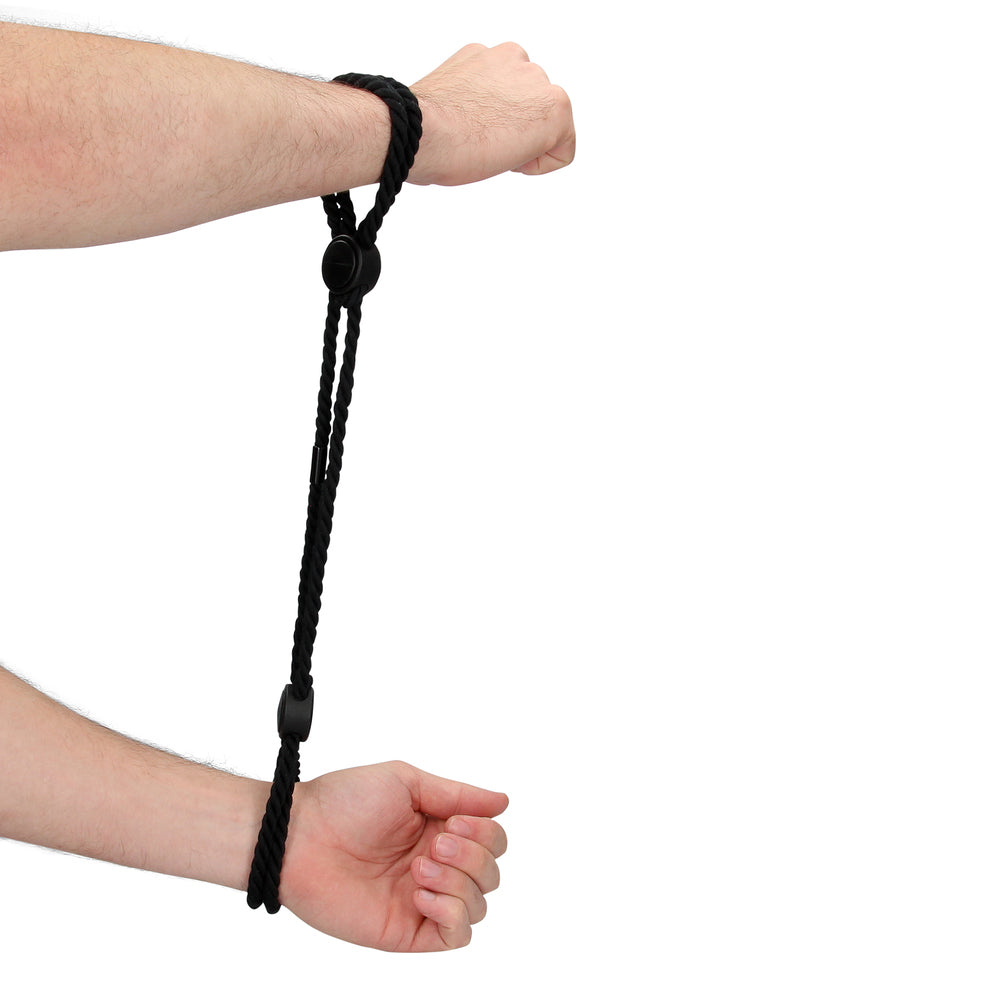 Ouch Adjustable Rope Hand Cuffs - Cotton BDSM Devotion