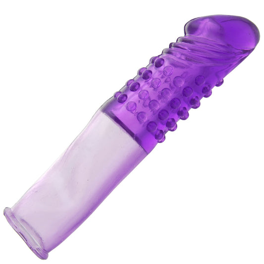 Silicone Penis Extension 6.5" Purple - 3" Extra Length Nodules Devotion