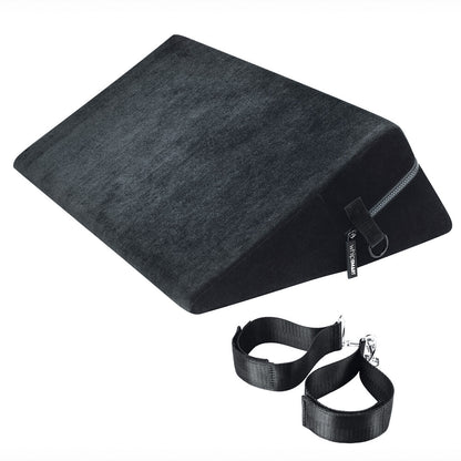 Mini Try-Angle Sex Positioner - Portable Positioning Cushion with Built-In Cuff Straps