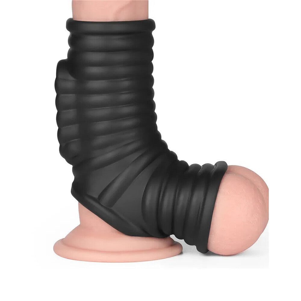 Lovetoy Wave - Vibrating Cock Ring & Scrotum Sleeve for Couples