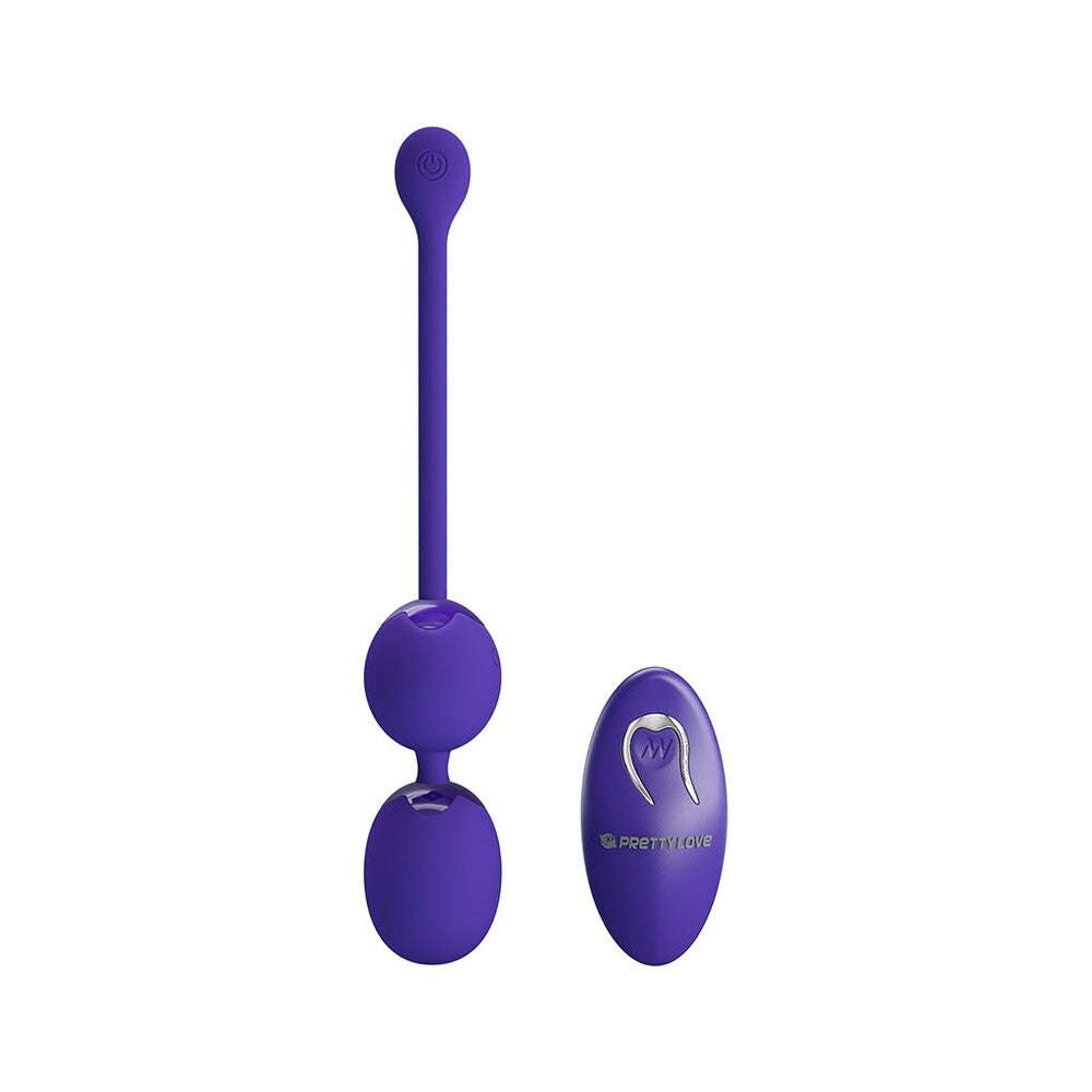 Pretty Love Willie Youth Kegel Balls Purple - 12 Vibration Remote Control USB