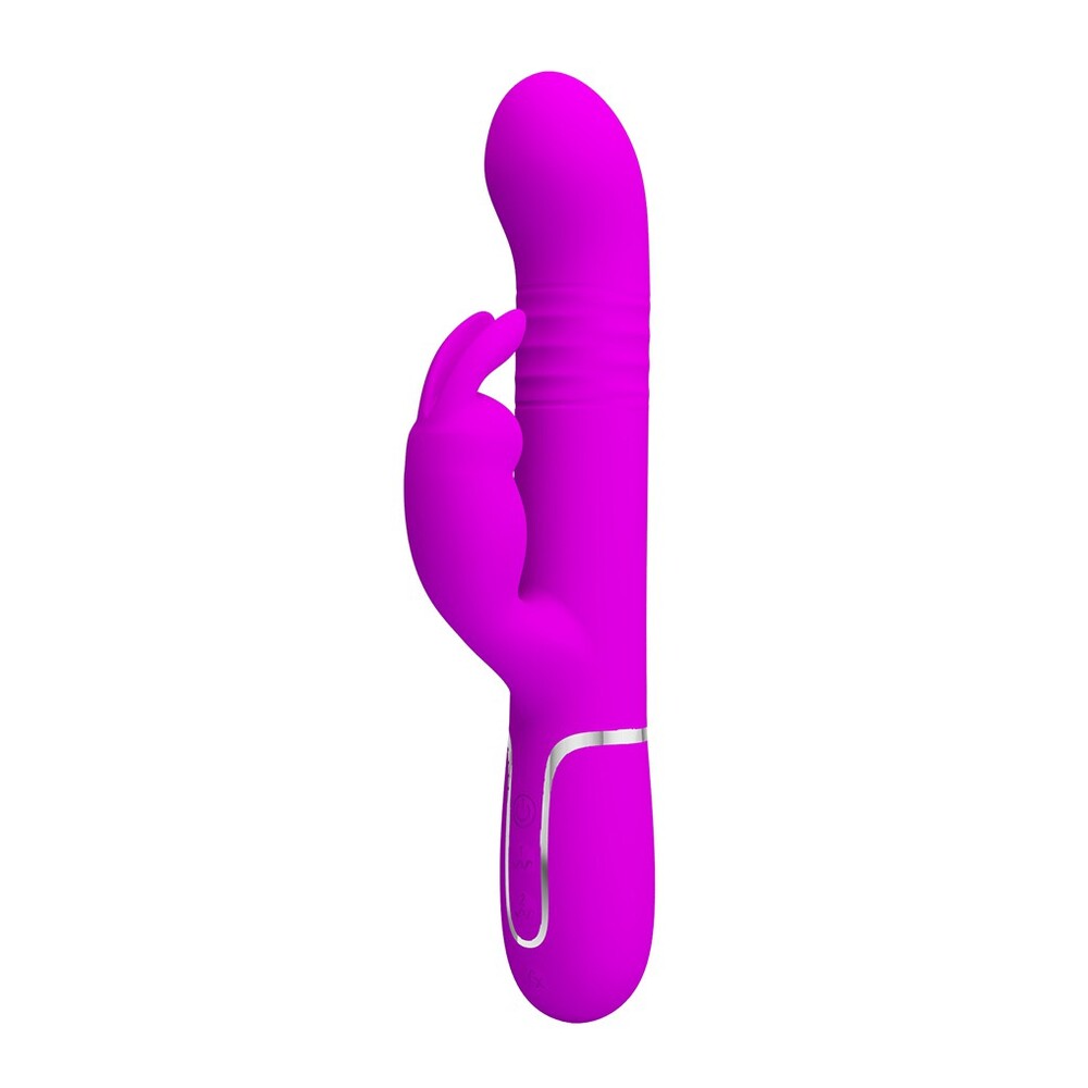 Pretty Love Coale Rabbit Vibrator 8.90" - Thrusting Rotating Purple Bunny