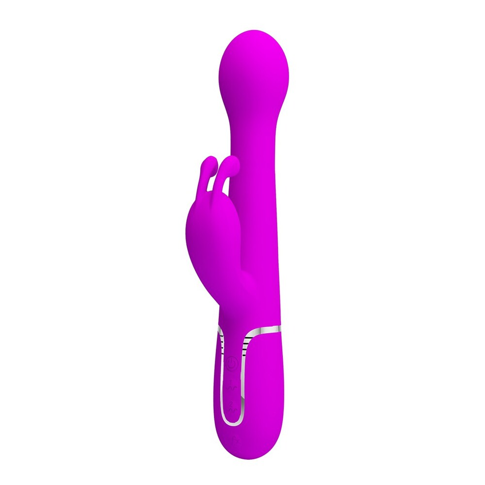 Pretty Love Dejon Rabbit Vibrator 8.90" - Thrusting Rotating Purple Bunny