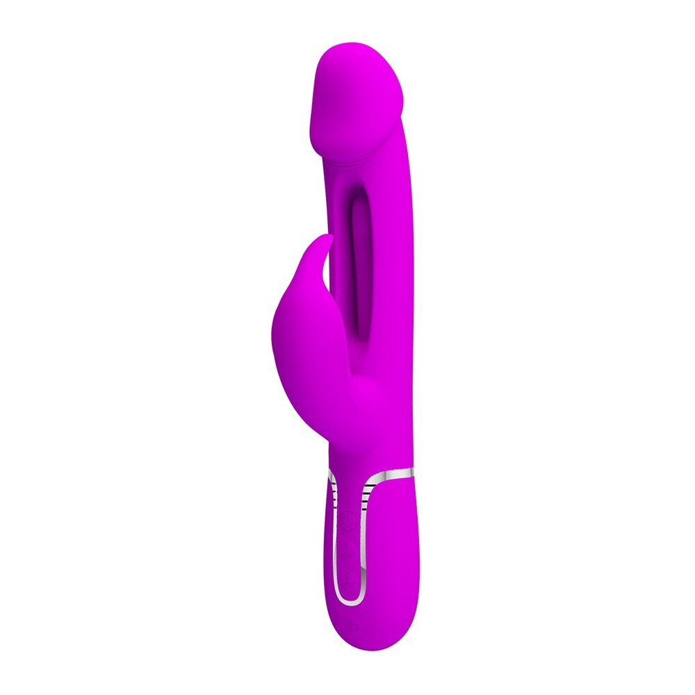 Pretty Love Kampas Rabbit Vibrator 9" - 3-in-1 Rotating Purple Bunny