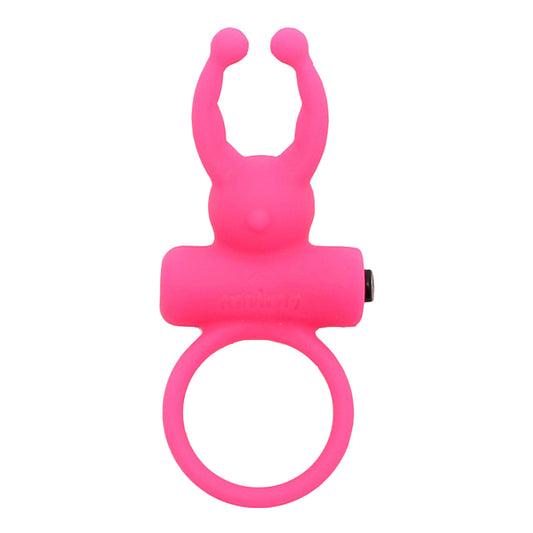 Rome Vibrating Beetle Cock Ring Pink - Flexible Silicone Phthalate-Free Couples Stimulation