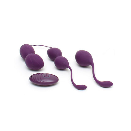 Rimini Vibrating Kegel Ball Set Purple - 3-Ball Remote Control Phthalate-Free