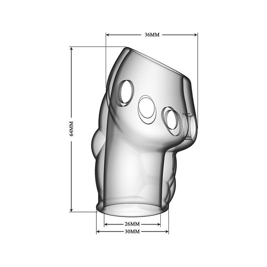 Oscar Penis Sleeve Clear - Soft Stretchy Constricting Delay Ejaculation Rubber