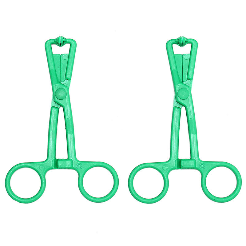 Green Scissor Nipple Clamps With 14" Chain - Emerald Devotion