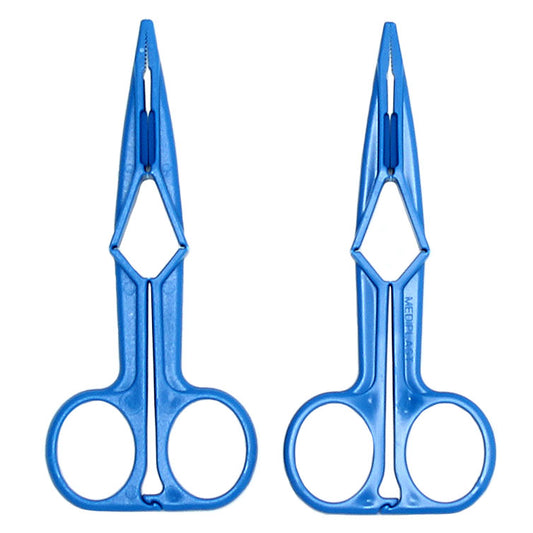Blue Scissor Nipple Clamps 4.75" - Throat Chakra Devotion