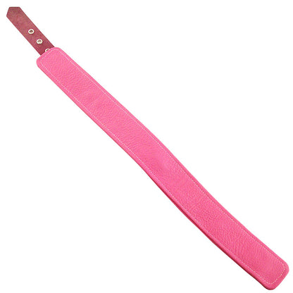Rouge Plain Pink Leather Collar 17.75" - Heart Classic