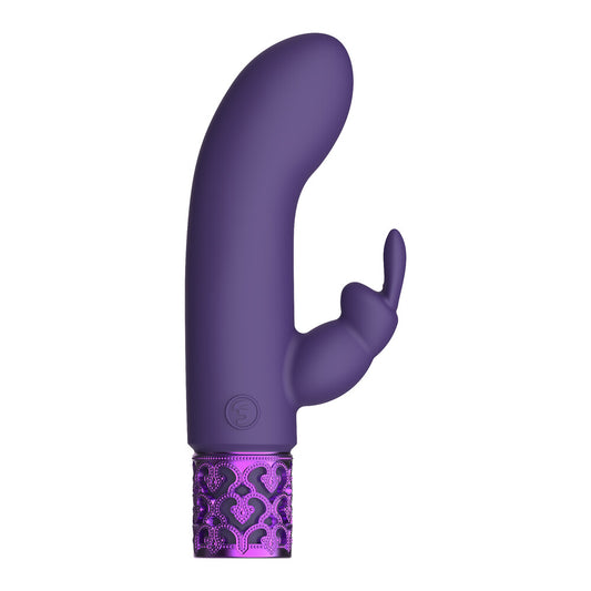 Royal Gems Dazzling Rabbit Bullet 4.5" - Mini Purple Rechargeable Bunny