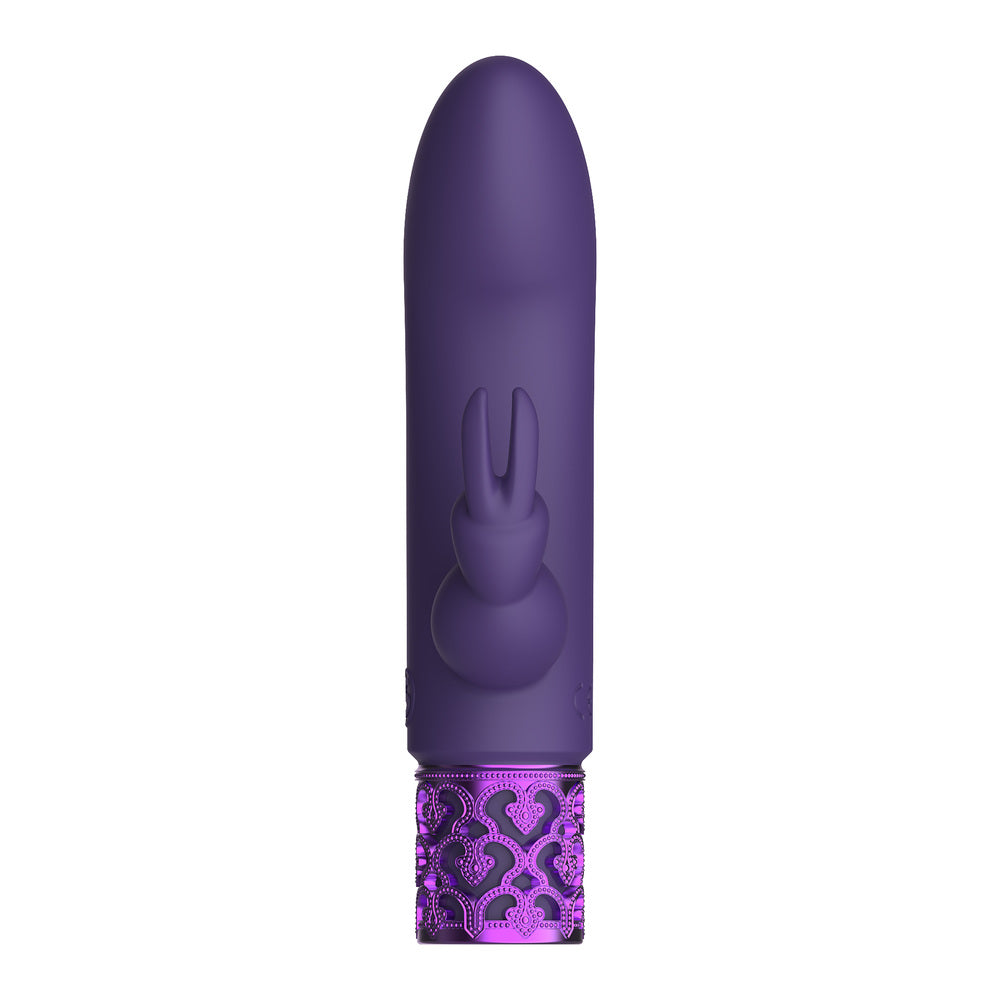 Royal Gems Dazzling Rabbit Bullet 4.5" - Mini Purple Rechargeable Bunny