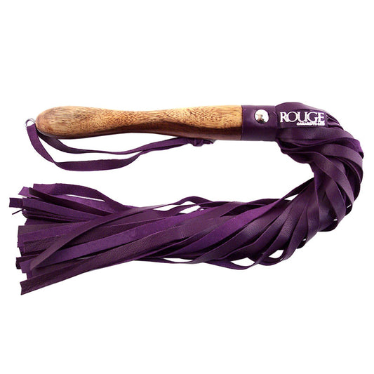 Rouge Wooden Handle Purple Flogger 23" - Crown Artisan