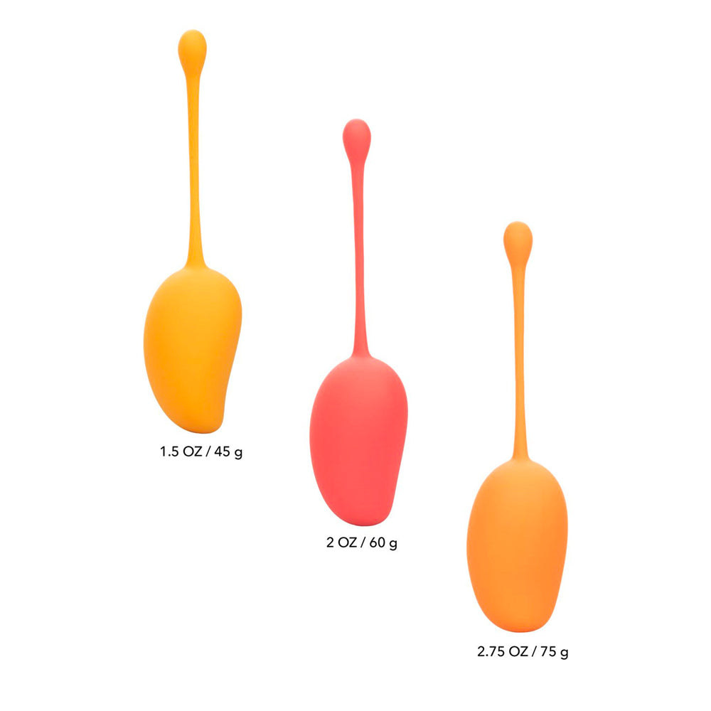 Mango Kegel Training Set 3-Piece Orange - Progressive Strength Devotion