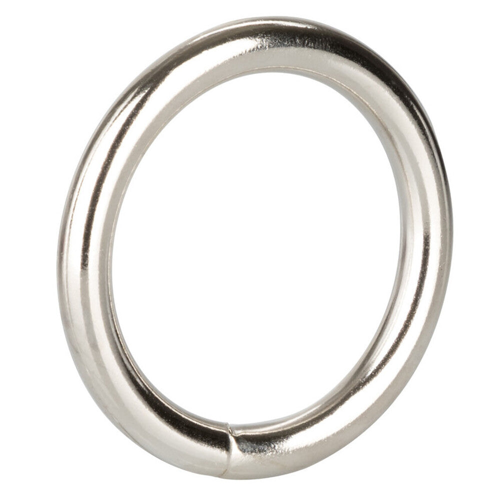 Medium Silver Cock Ring 1.5" - Sleek Metal Erection Enhancer