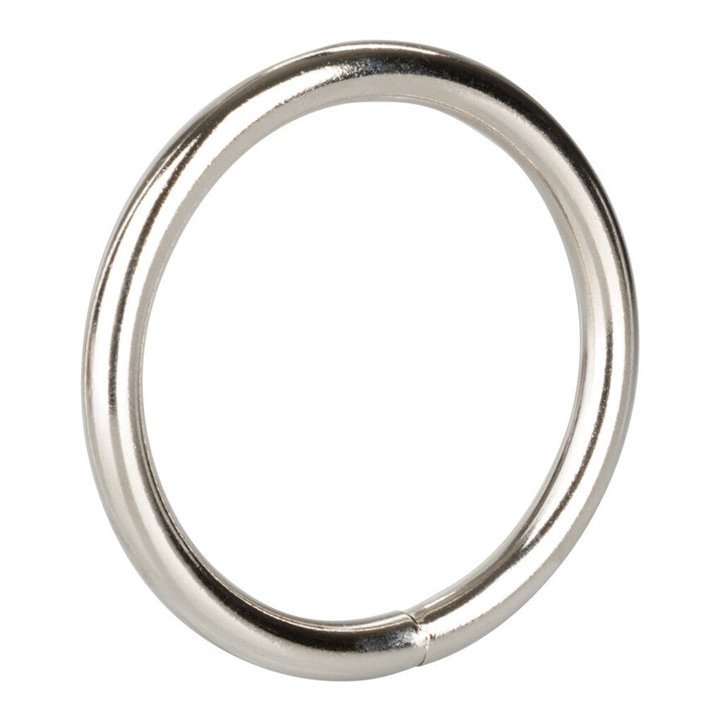 Large Silver Cock Ring 2" - Metal Erection Stamina Enhancer