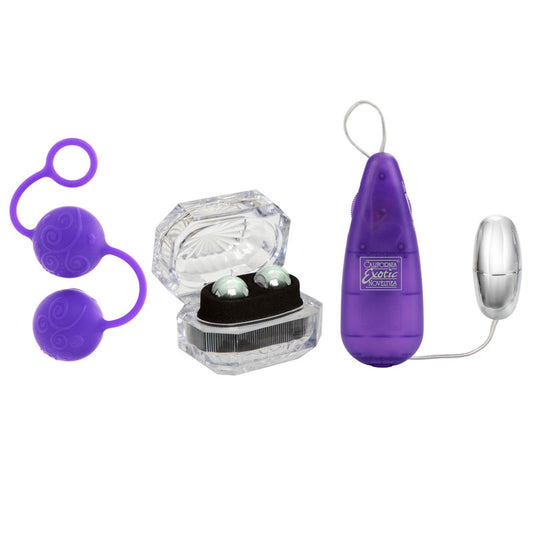 Her Kegel Kit Purple - Multi-Speed Stimulator Silicone Steel Balls Set